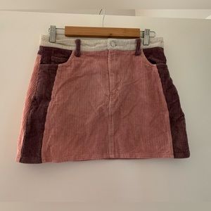 Corduroy mini skirt